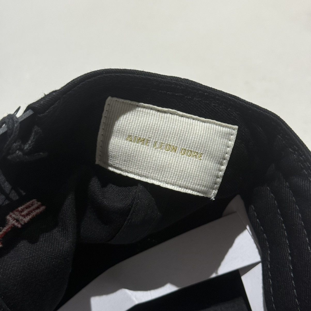 Aime Leon Dore × Porsche Design Aime Leon Dore Black Porsche Script Hat Size ONE SIZE - 5 Thumbnail