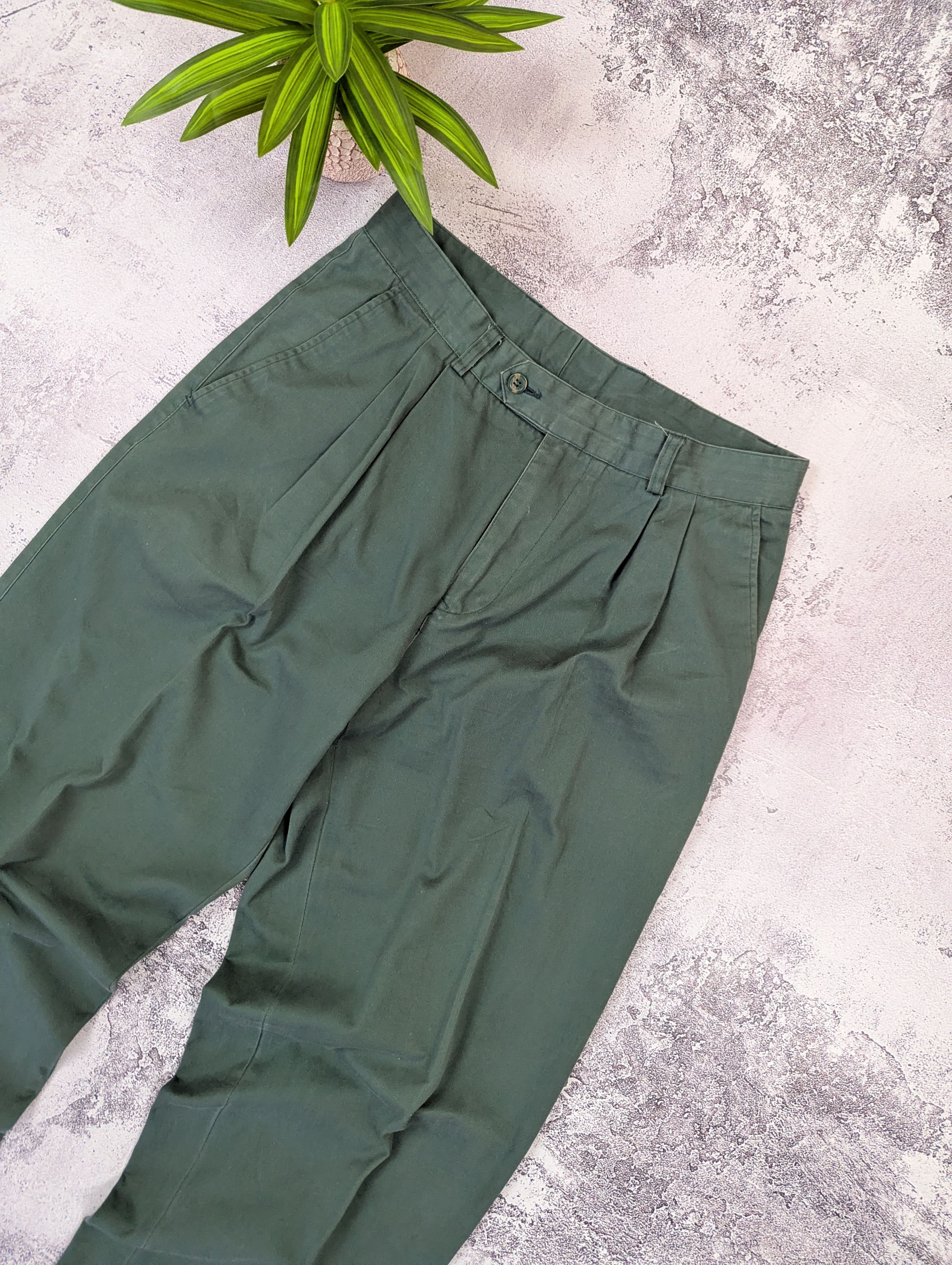 Vintage Vintage French Work Pleated Chino Pants W32 Size US 32 / EU 48 - 4 Thumbnail