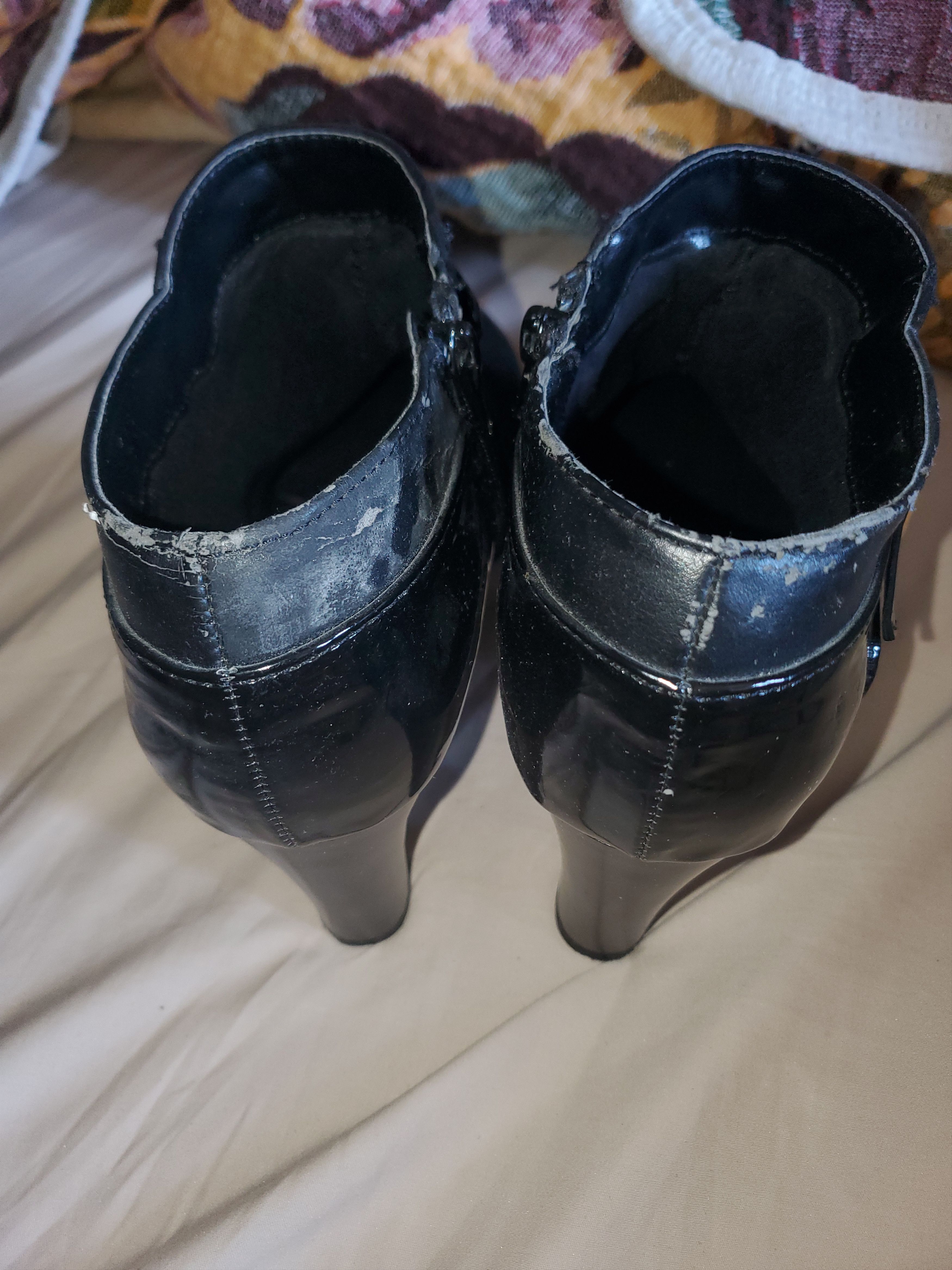 Vintage Vintage Karen Scott black suede + leather ankle boots Size US 9.5 / IT 39.5 - 7 Thumbnail