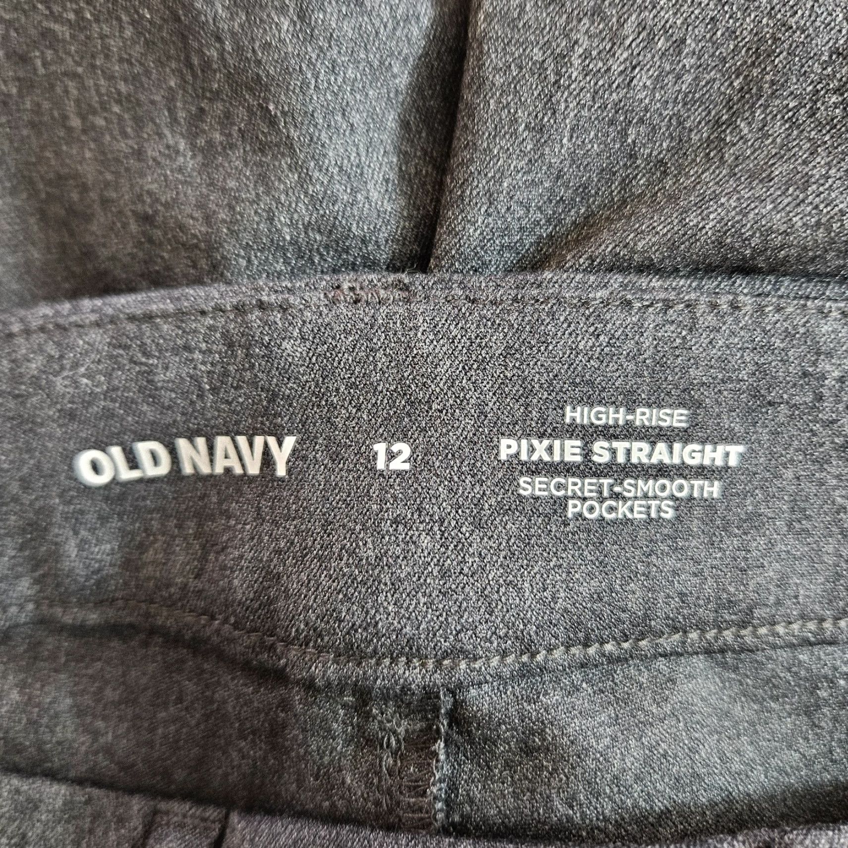 Old Navy Old Navy Womens Pixie Ankle Pants Sz 12 Gray Cotton Blend Stretch Size 34" / US 12 / IT 48 - 7 Thumbnail
