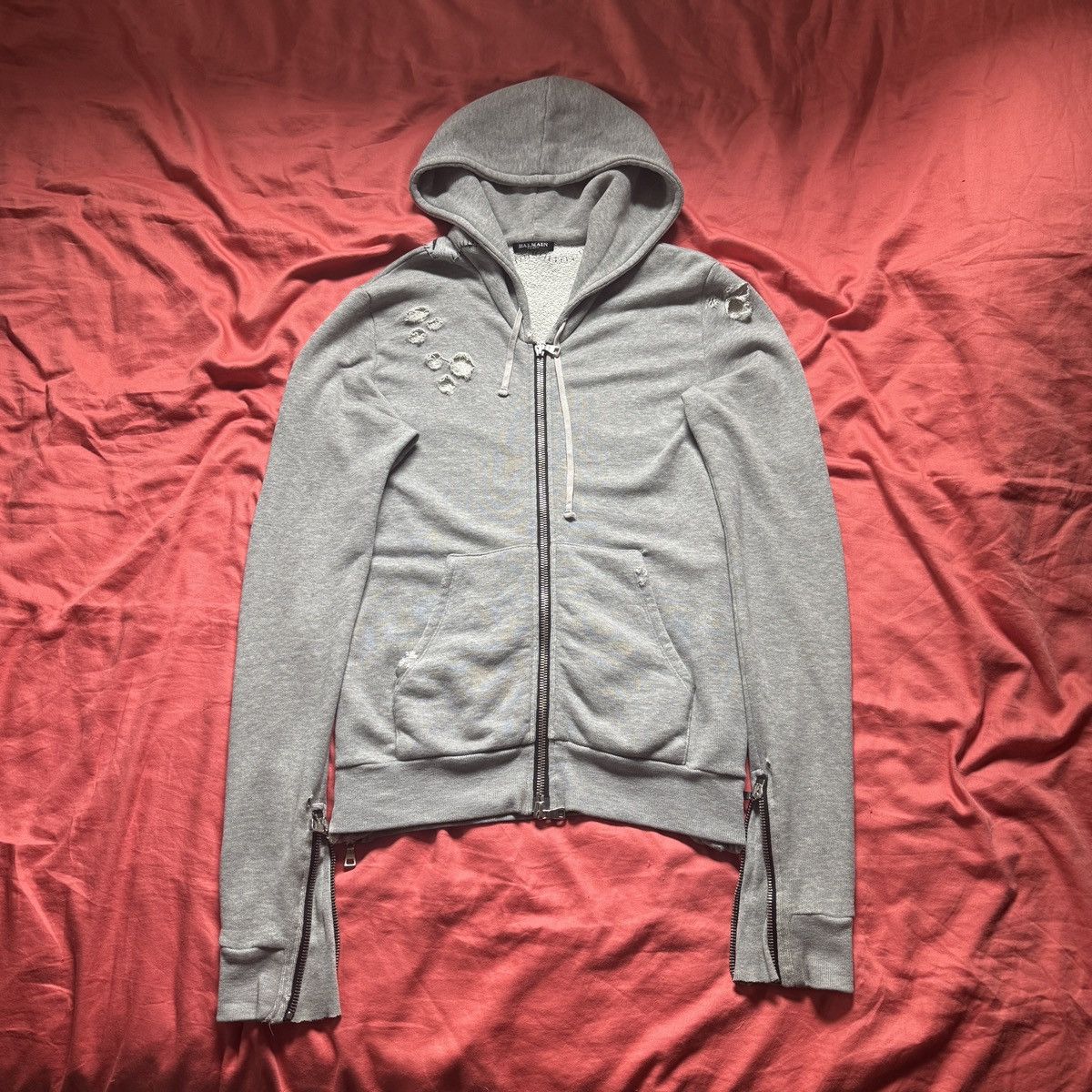 Balmain Balmain SS11 Tiger patched distressed hoodie Size US XS / EU 42 / 0 - 1 Thumbnail