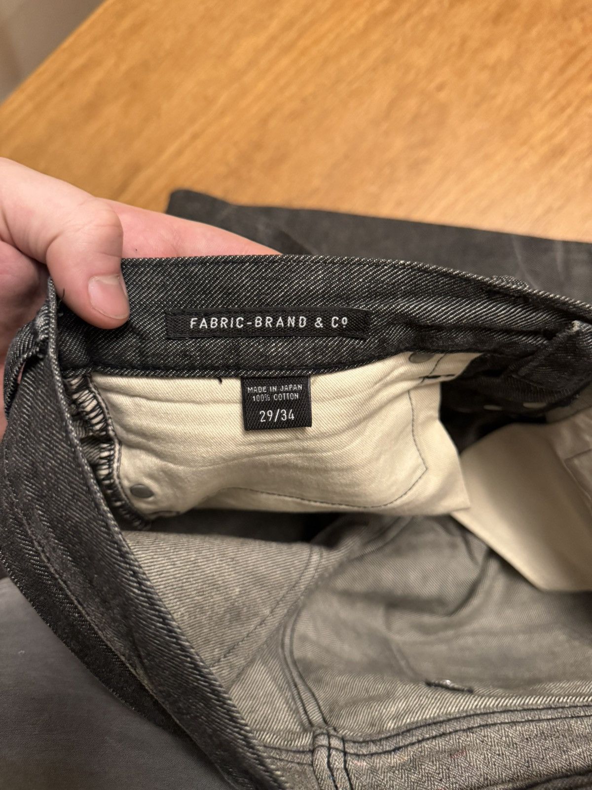 Fabric Brand & Co. Fabric brand and Co. Gray/black light wash salvage denim. Size US 29 - 3 Thumbnail