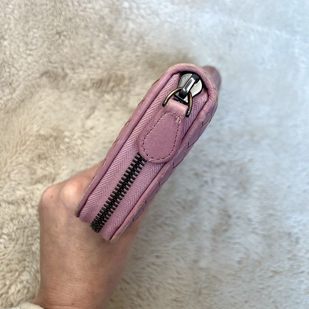Bottega Veneta Bottega Veneta Nappa Intrecciato Pink Zippy Long Wallet Size ONE SIZE - 9 Thumbnail