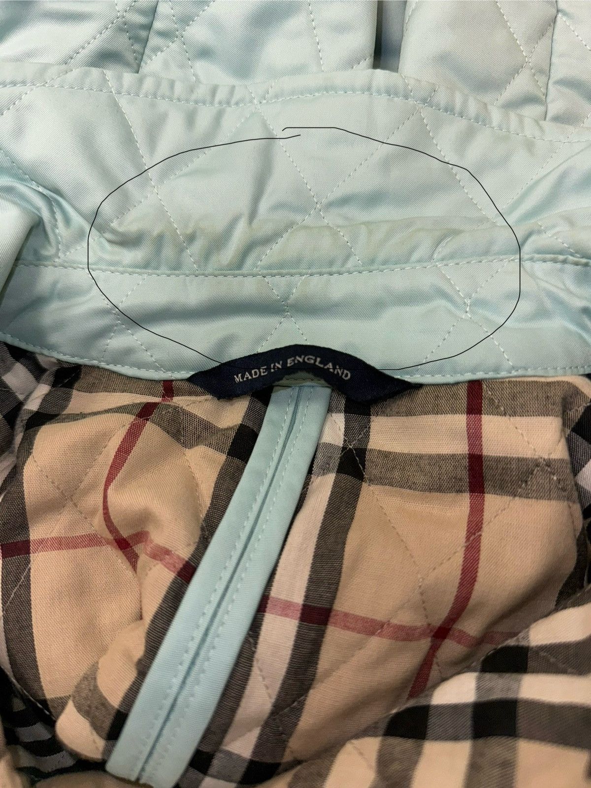 Burberry Classic Burberry Ladies Quilted Light Blue Jacket Size XS / US 0-2 / IT 36-38 - 13 Thumbnail