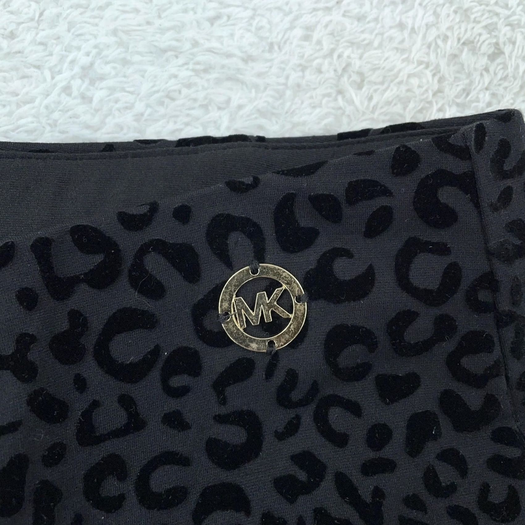 Michael Kors Michael Kors Leggings Womens Small Black Leopard Print Pull On Pants Size 28" / US 6 / IT 42 - 5 Thumbnail