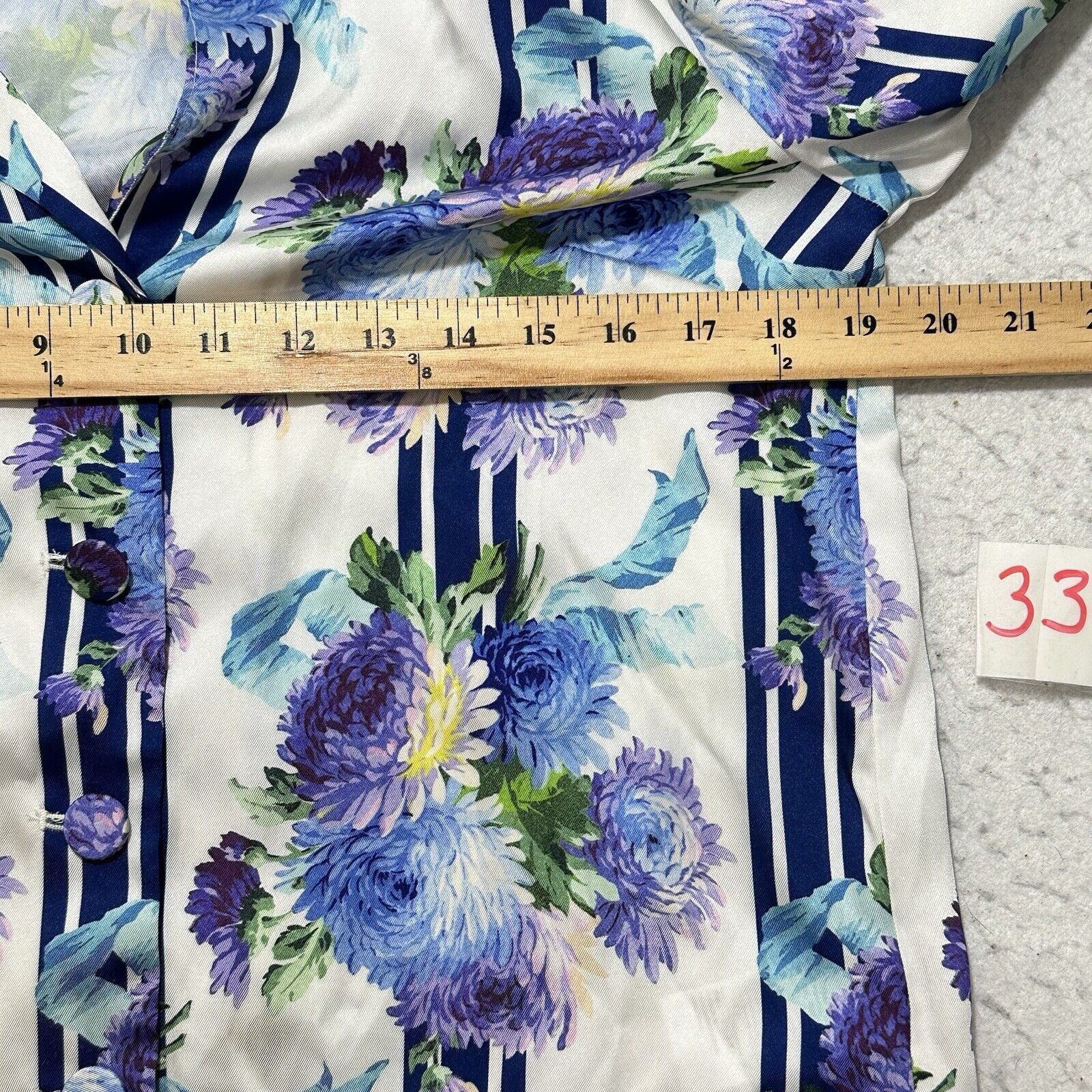 J.Crew J. Crew XS Drapey Button Up Floral Flower Stripe Blouse Top Size XS / US 0-2 / IT 36-38 - 8 Thumbnail