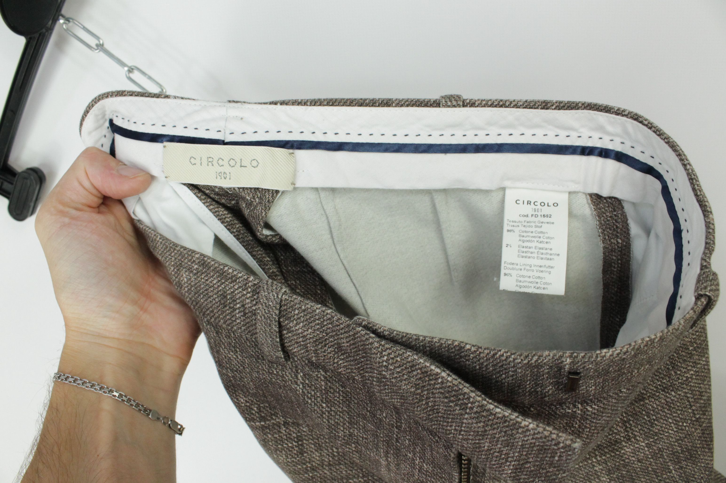 Circolo 1901 Circolo 1901 Knit Stretch Cotton Flare Pants Formal Suit Size 28" / US 6 / IT 42 - 18 Thumbnail