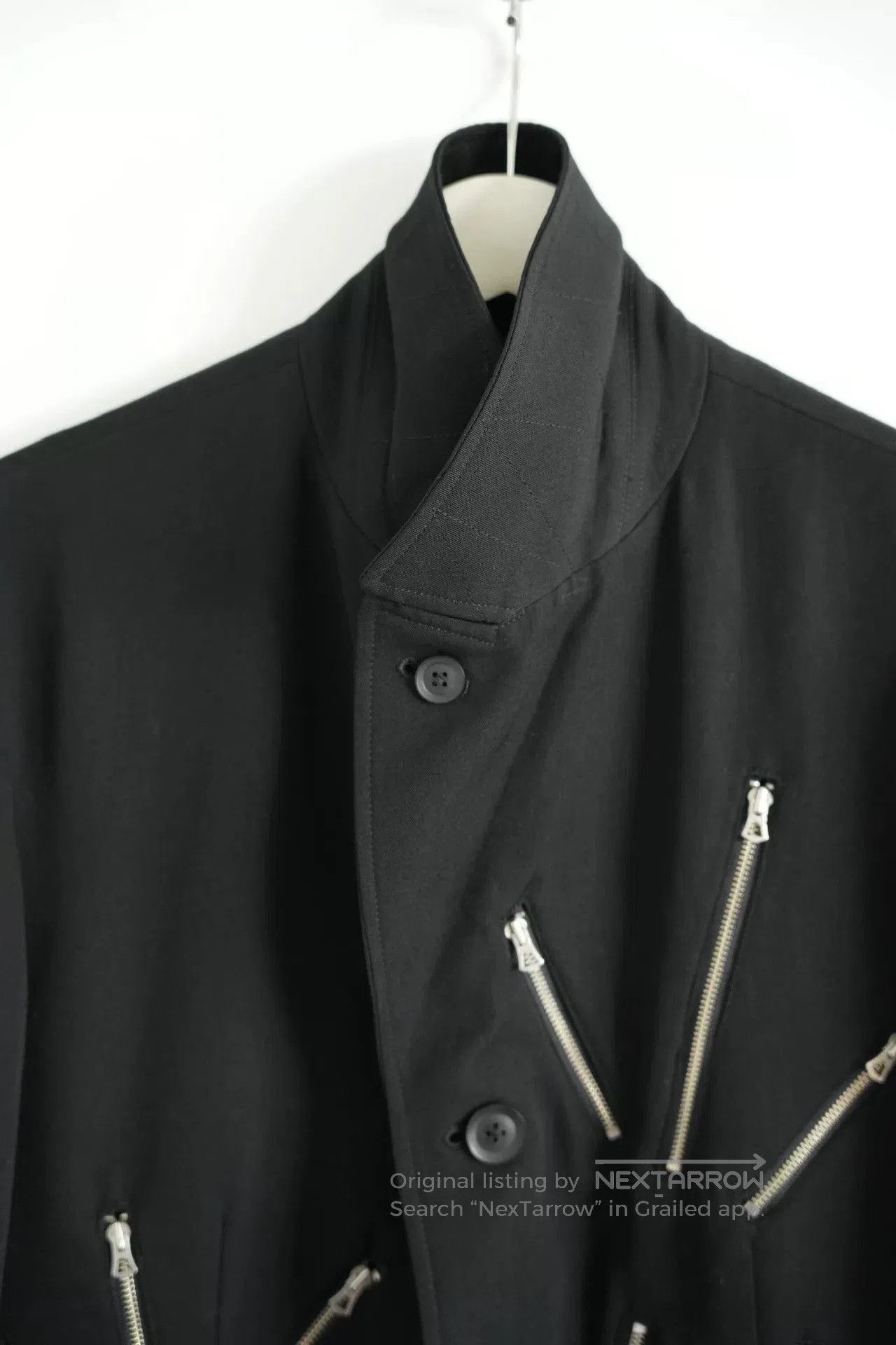 Yohji Yamamoto Yohji Yamamoto Black Floral Zip Suit Jacket. Size US M / EU 48-50 / 2 - 6 Thumbnail