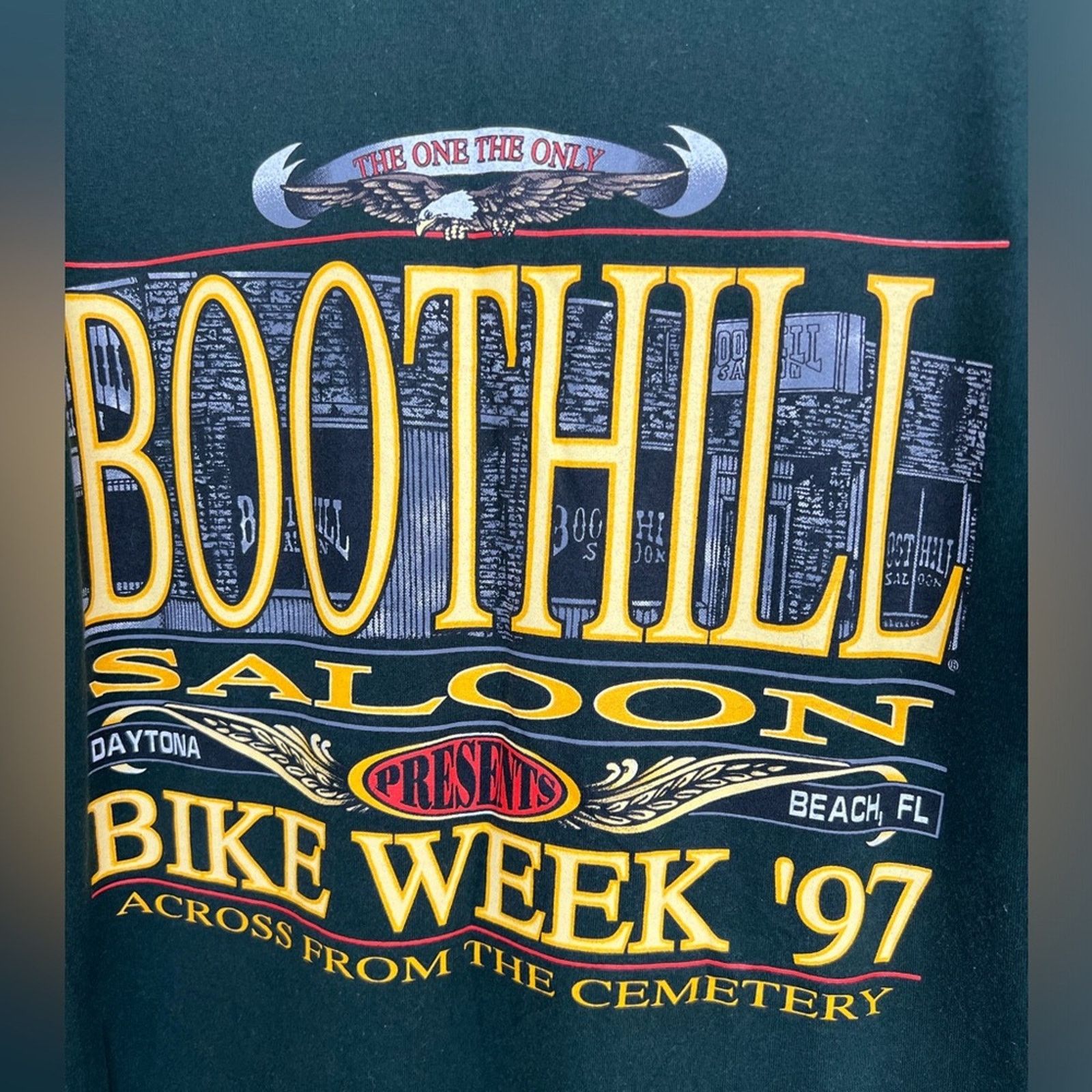 Vintage Vintage 90s Murina Boot Hill Saloon Biker Motorcycle Shirt Size US L / EU 52-54 / 3 - 5 Thumbnail