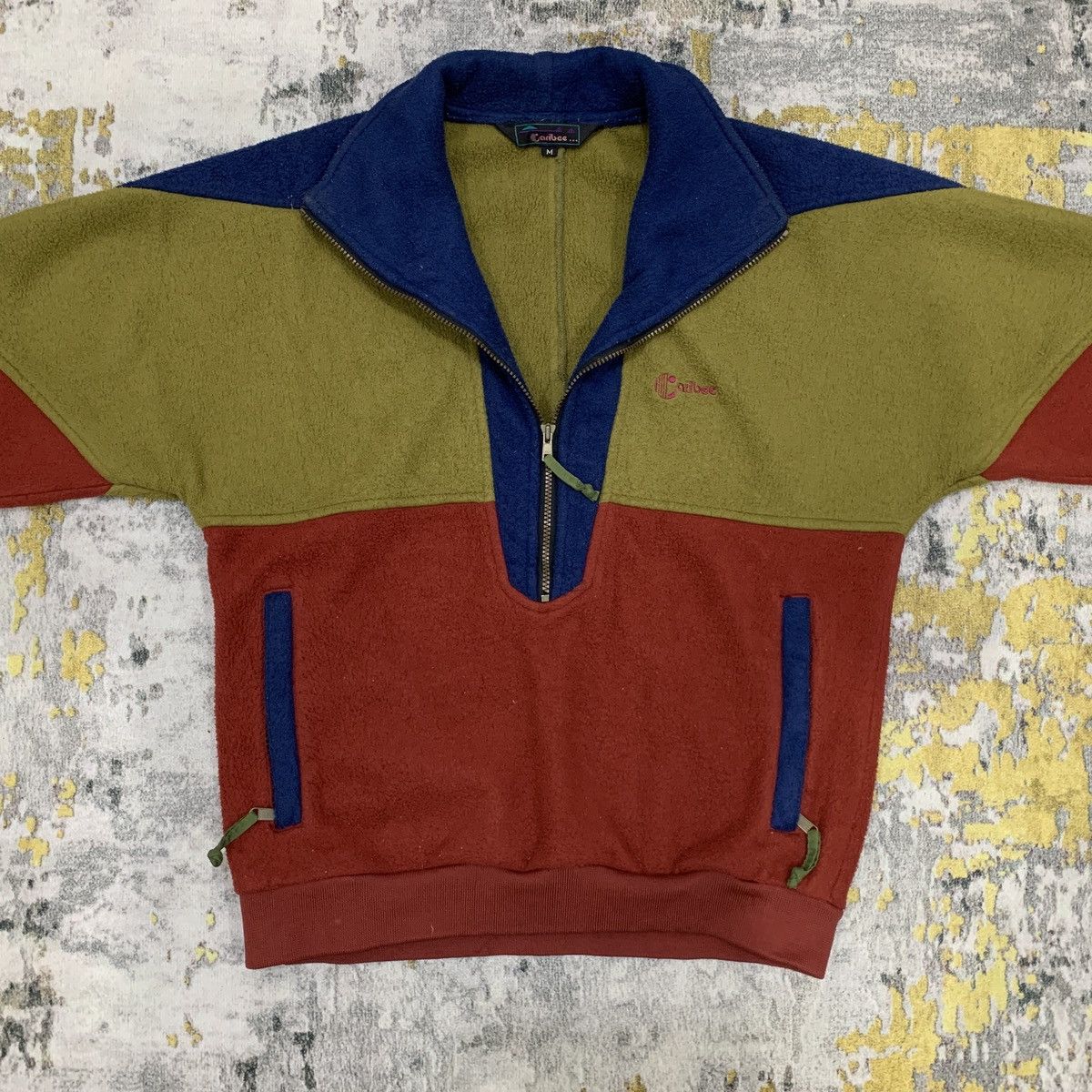Patagonia VINTAGE 90s CARIBEE AUSTRALIA COLOUR BLOCK FLEECE JACKET Size US M / EU 48-50 / 2 - 3 Thumbnail