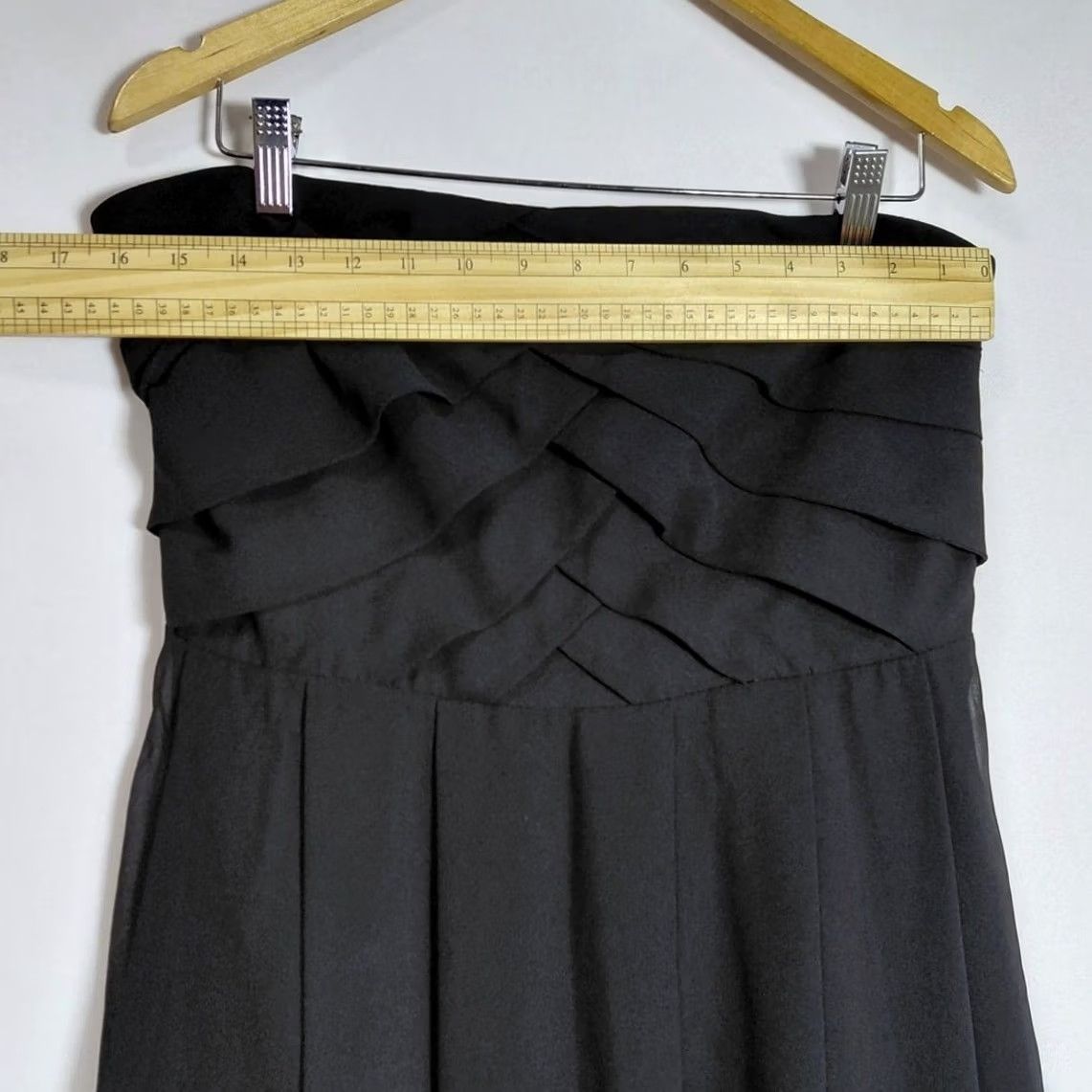 Express Express Black Strapless Dress Solid Chiffon Knee Length Women Size 12 Size XL / US 12-14 / IT 48-50 - 7 Thumbnail