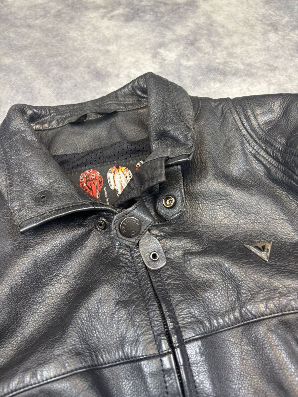 Dainese × Genuine Leather × NASCAR Vintage Dainese Biker Leather Jacket Avantgarde Japanese USA Size US S / EU 44-46 / 1 - 6 Thumbnail