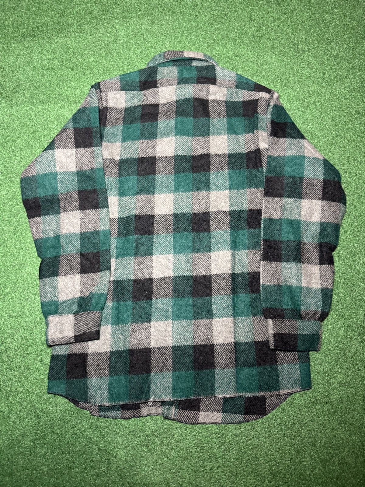 Vintage Vintage 80s 90s Wool Green Plaid M Button Up Flannel Shirt Size US M / EU 48-50 / 2 - 3 Thumbnail