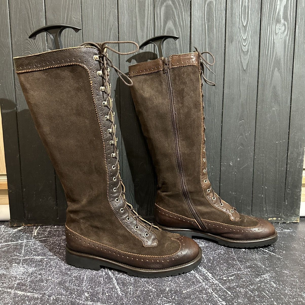 Max Mara MAX MARA - Women’s Brown Suede/Leather Boots Size 38 Size US 8 / IT 38 - 2 Thumbnail