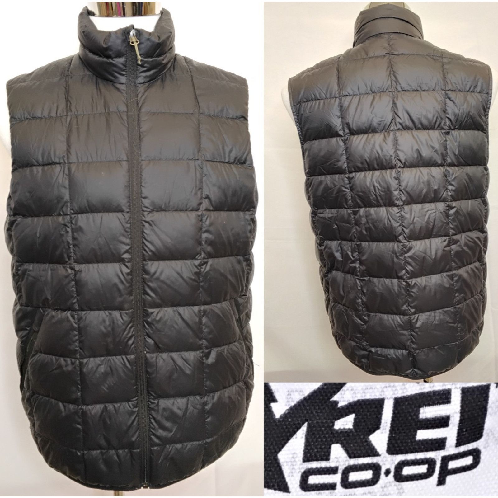 Rei REI CO-OP Down Vest Men's Medium Black w/ Green Lining Size US M / EU 48-50 / 2 - 1 Thumbnail