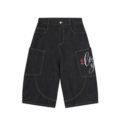 Japanese Brand × Jean Men's vintage washed distressed embroidered denim shorts Size US 32 / EU 48 - 1 Thumbnail