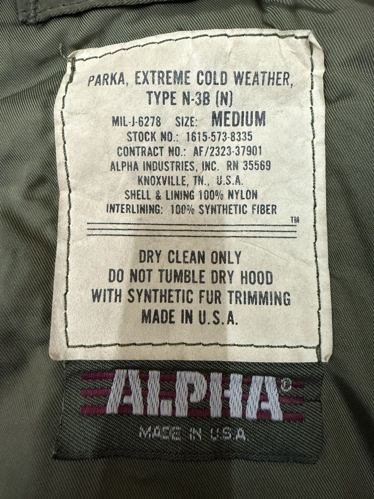 Alpha Industries × Vintage ALPHA INDUSTRIES N-3B EXTEME COLD WEATHER PARKA JACKET Size US L / EU 52-54 / 3 - 11 Thumbnail