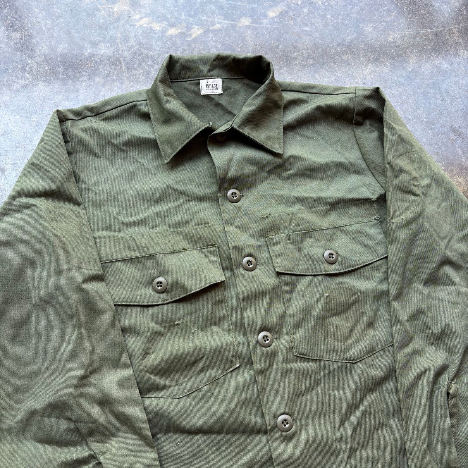 Vintage Vintage 60's OG-507 US Military Vietnam Shirt Size US L / EU 52-54 / 3 - 3 Thumbnail
