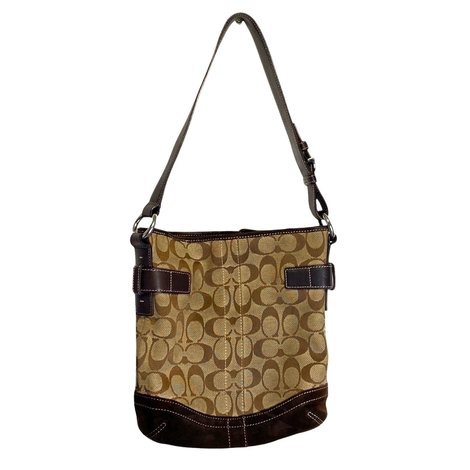 Coach Coach Signature C Hobo Bag With Leather Trim & Adjustable St Size ONE SIZE - 1 Thumbnail