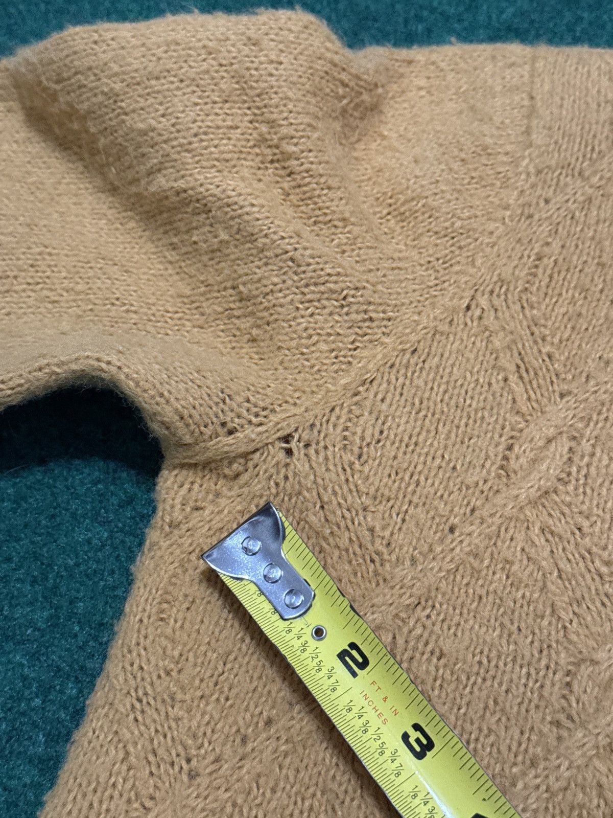 Vintage True Vintage 50s Yellow Knit Cat Eye 21x21 Yellow Sweater Size XS / US 0-2 / IT 36-38 - 8 Thumbnail