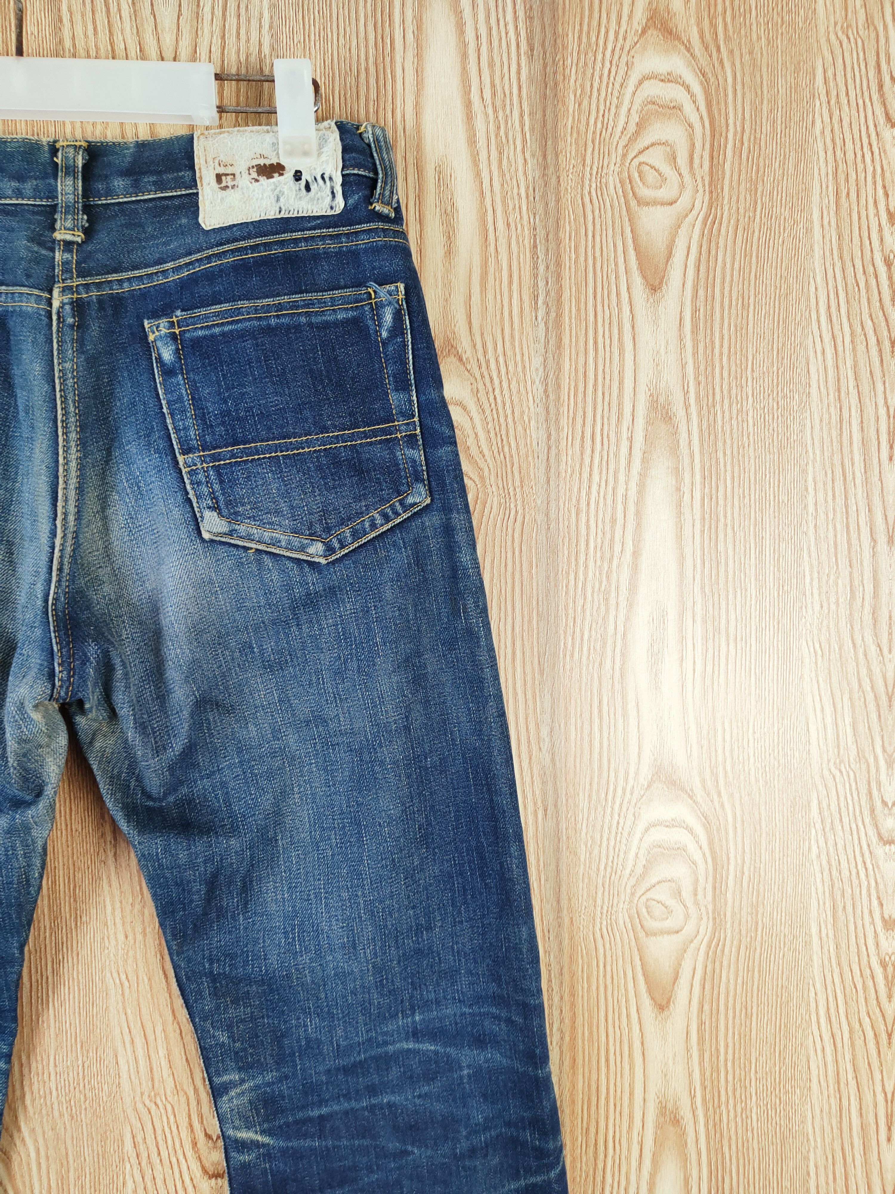 Japanese Brand Paul Smith selvedge Dark Blue Distressed Ripped Jeans #W604 Size 27" / US 4 / IT 40 - 13 Thumbnail