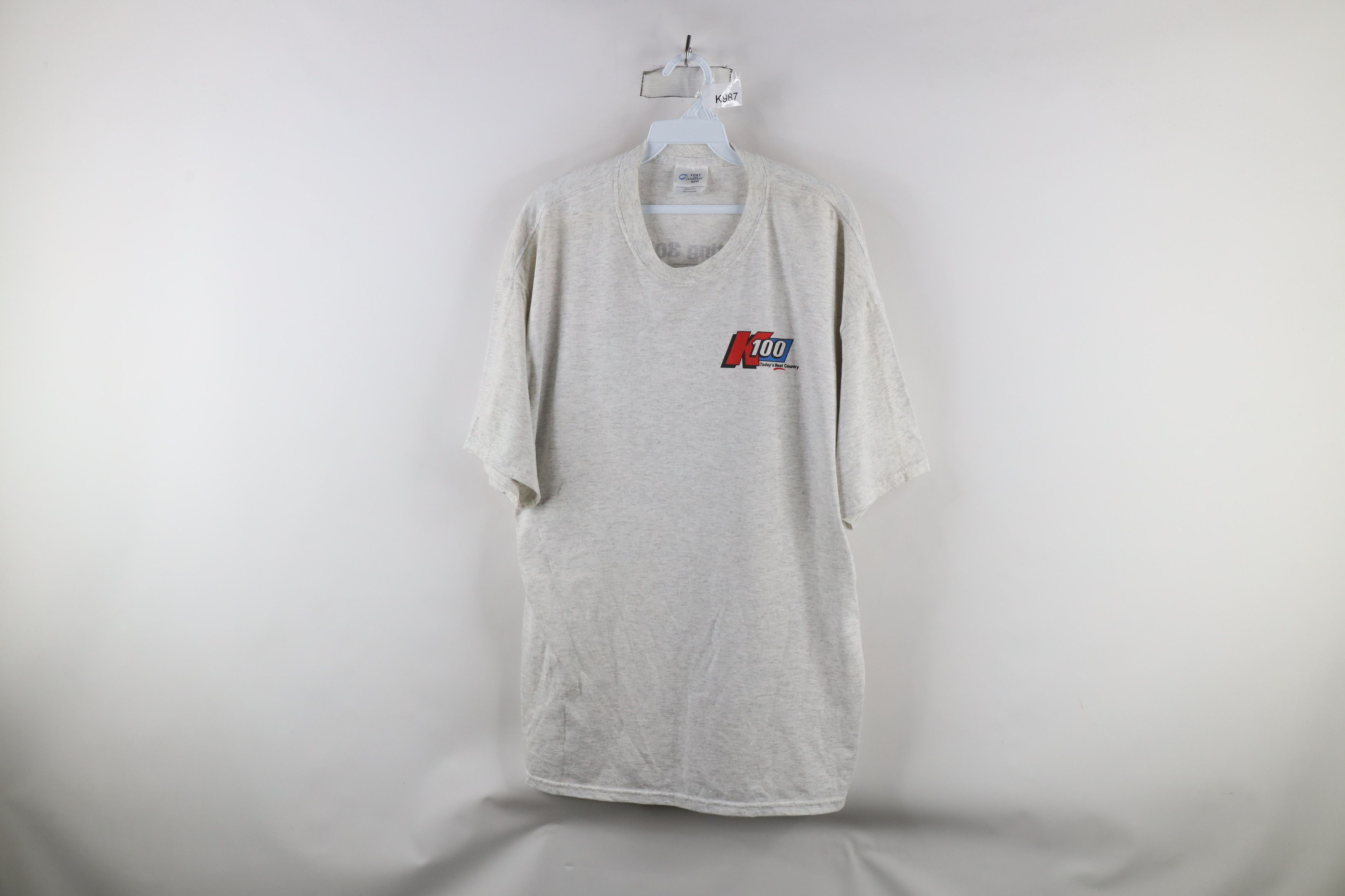 Vintage Vintage 90s K100 Today's Best Country Radio Station T-Shirt Size US XL / EU 56 / 4 - 1 Thumbnail