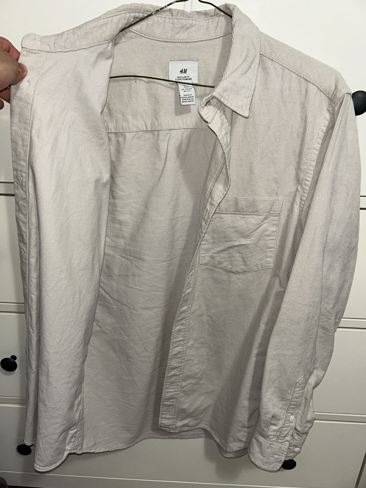 H&M Beige Corduroy H&M Button-Up/Flannel Size US S / EU 44-46 / 1 - 3 Thumbnail