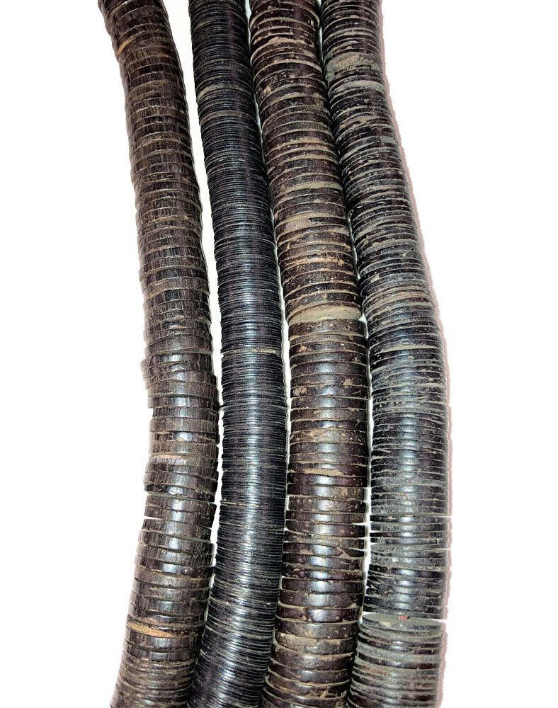 Designer African Hand Made Coconut Disc Bead Necklaces Set of 4 Size ONE SIZE - 3 Thumbnail