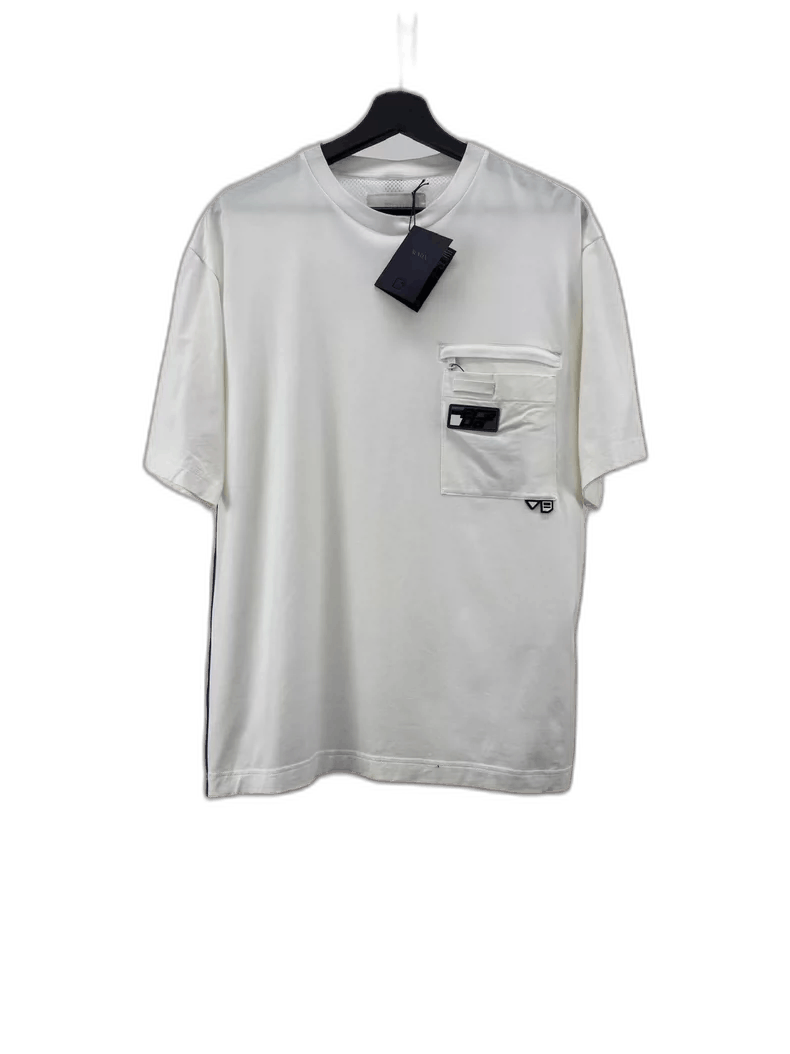 Prada Prada White Logo Short Sleeve T-Shirt-yf Size US L / EU 52-54 / 3 - 1 Thumbnail