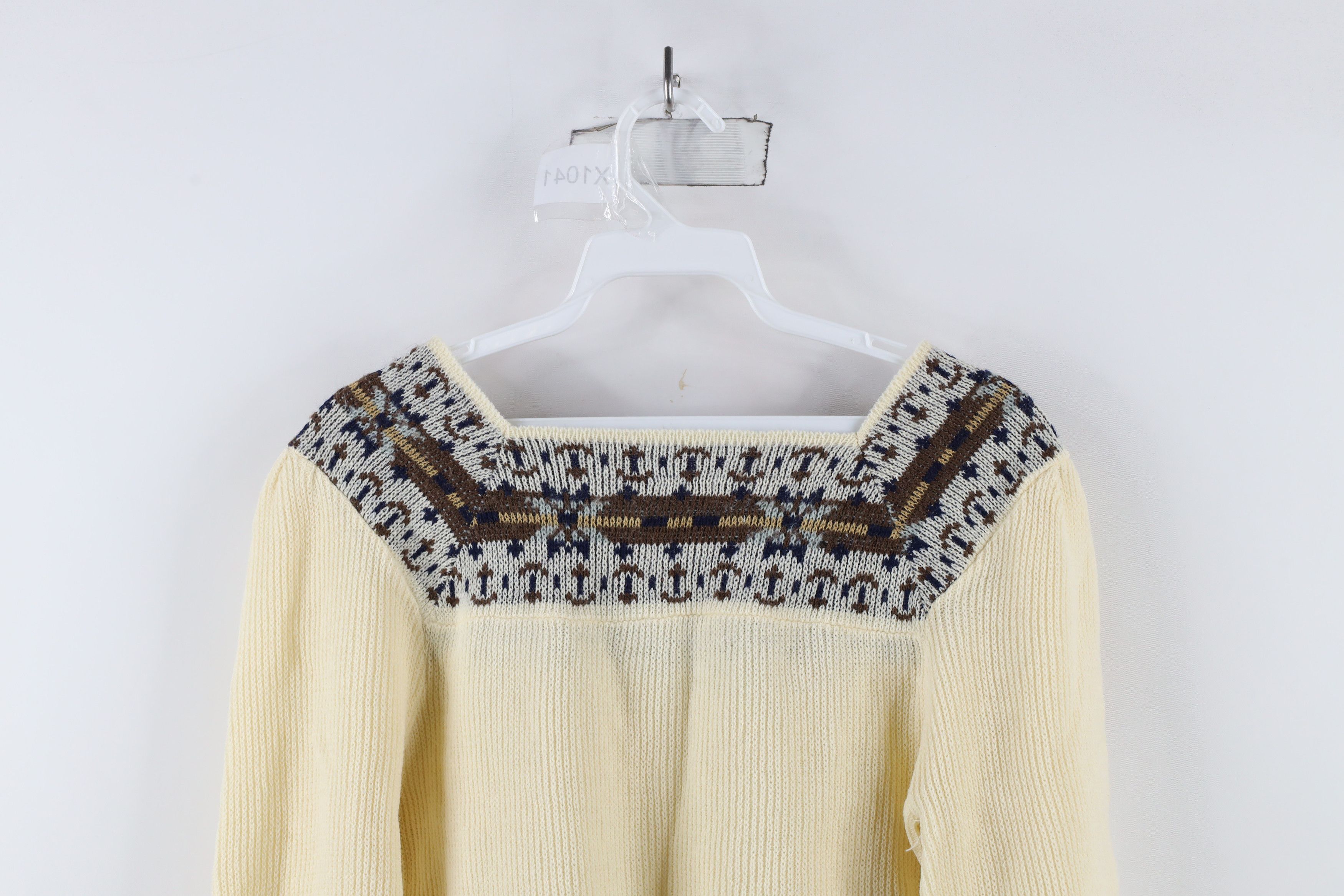 Vintage Vintage 70s Mid Century Modern MCM Ribbed Knit Sweater USA Size M / US 6-8 / IT 42-44 - 14 Thumbnail