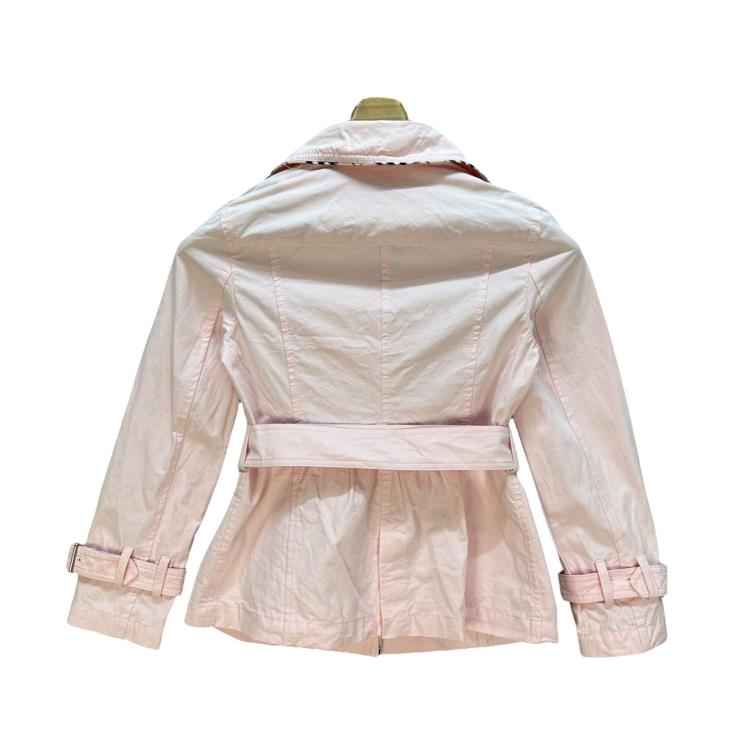 Burberry BURBERRY LONDON Pink Belted Crop Jacket #A65-1560 Size XXS / US 00 / IT 34 - 14 Thumbnail