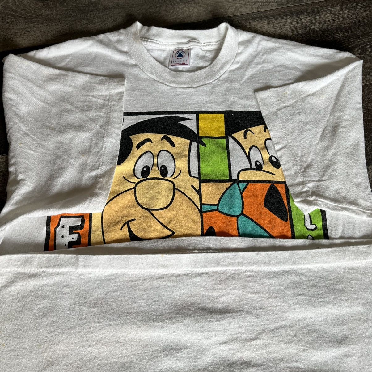 Vintage Vintage 1990s Fred Flintstone Hanna-Barbera Graphic T Shirt Size US L / EU 52-54 / 3 - 8 Thumbnail