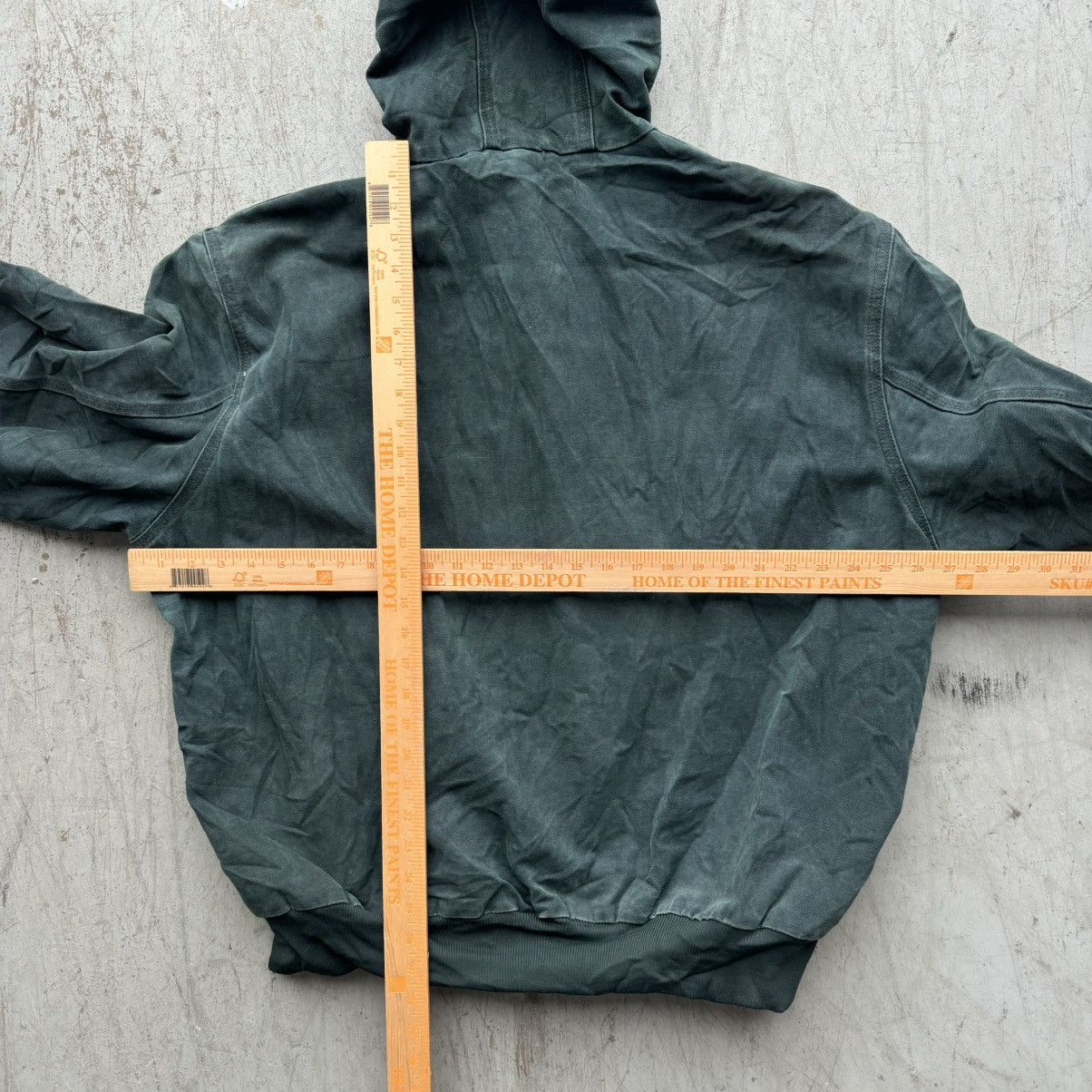 Carhartt × Vintage Vintage Carhartt Forest Green Faded Distressed Jacket Hooded Size US XXL / EU 58 / 5 - 5 Thumbnail