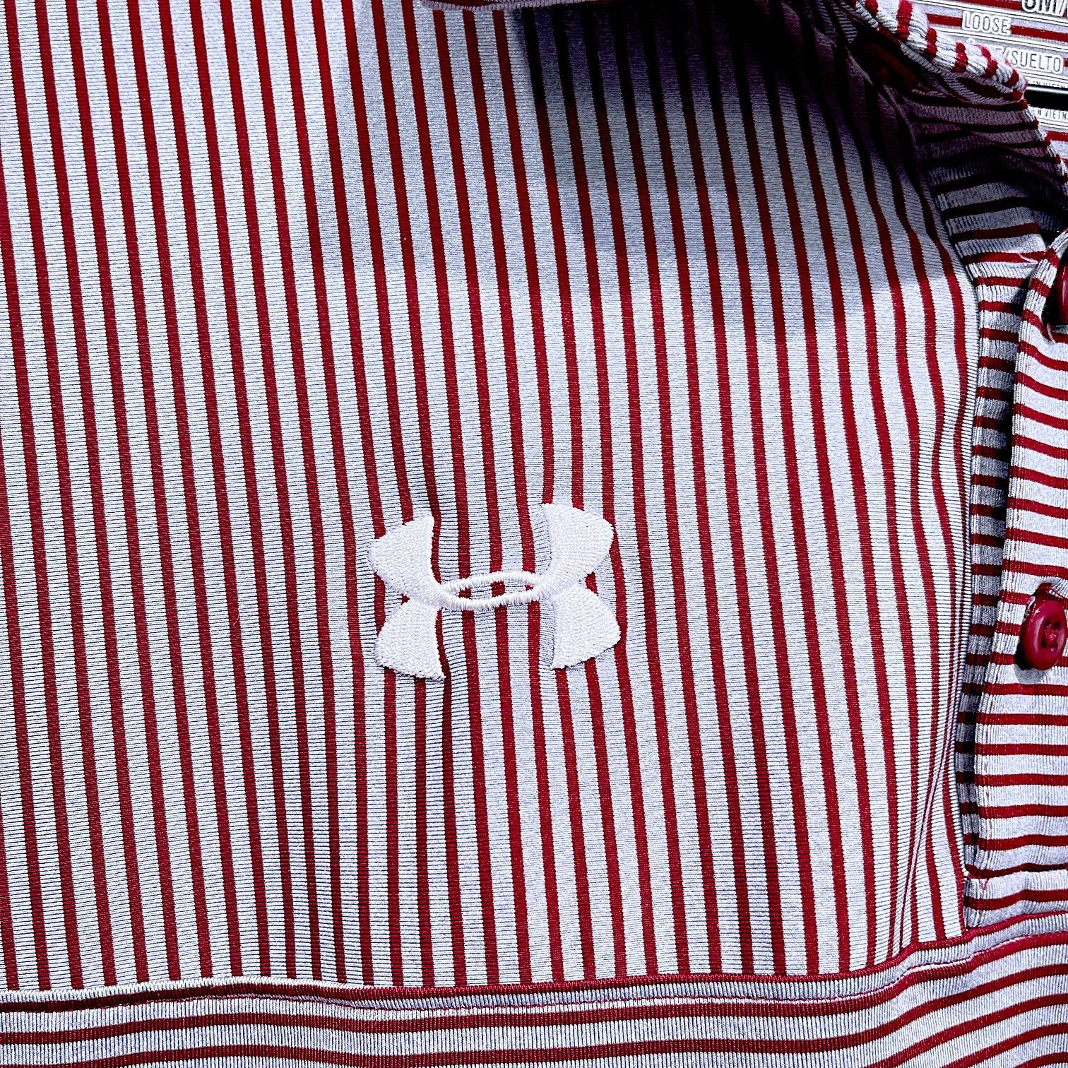Under Armour Under Armour Performance Golf Polo Gray Red Stripe Mens S Size US S / EU 44-46 / 1 - 3 Thumbnail