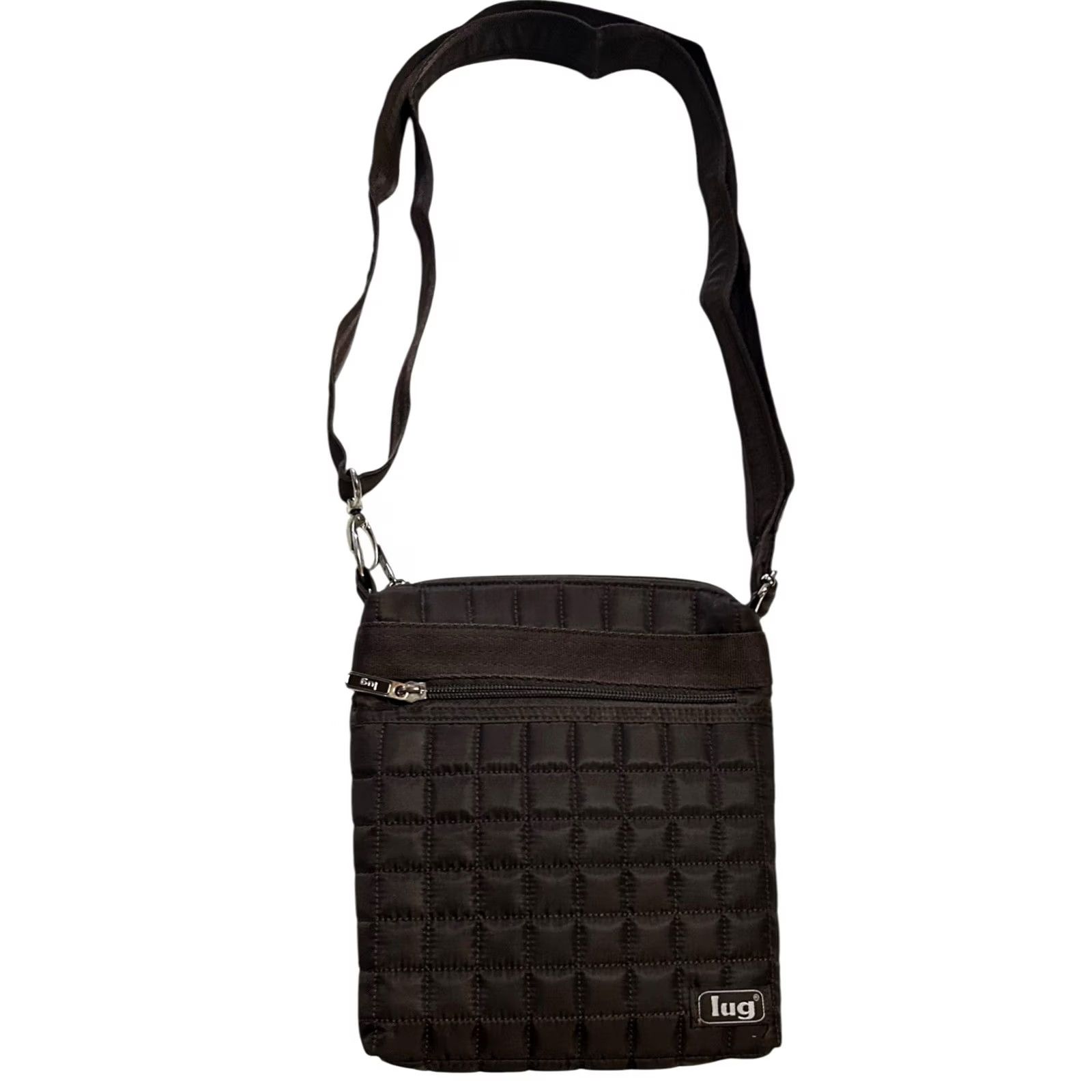 Vintage LUG Skipper Crossbody Bag Brown Quilted Lightweight Travel Water Pocket Size ONE SIZE - 2 Thumbnail