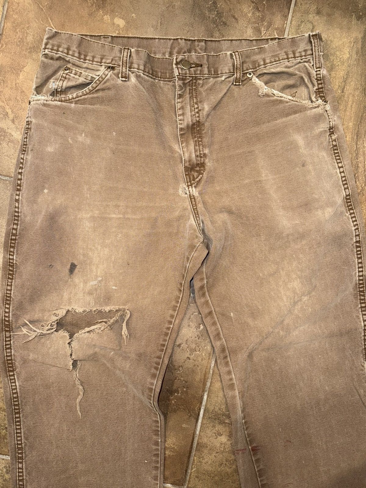 Dickies Vintage Distressed Dickies Work Pants Size US 34 / EU 50 - 2 Thumbnail