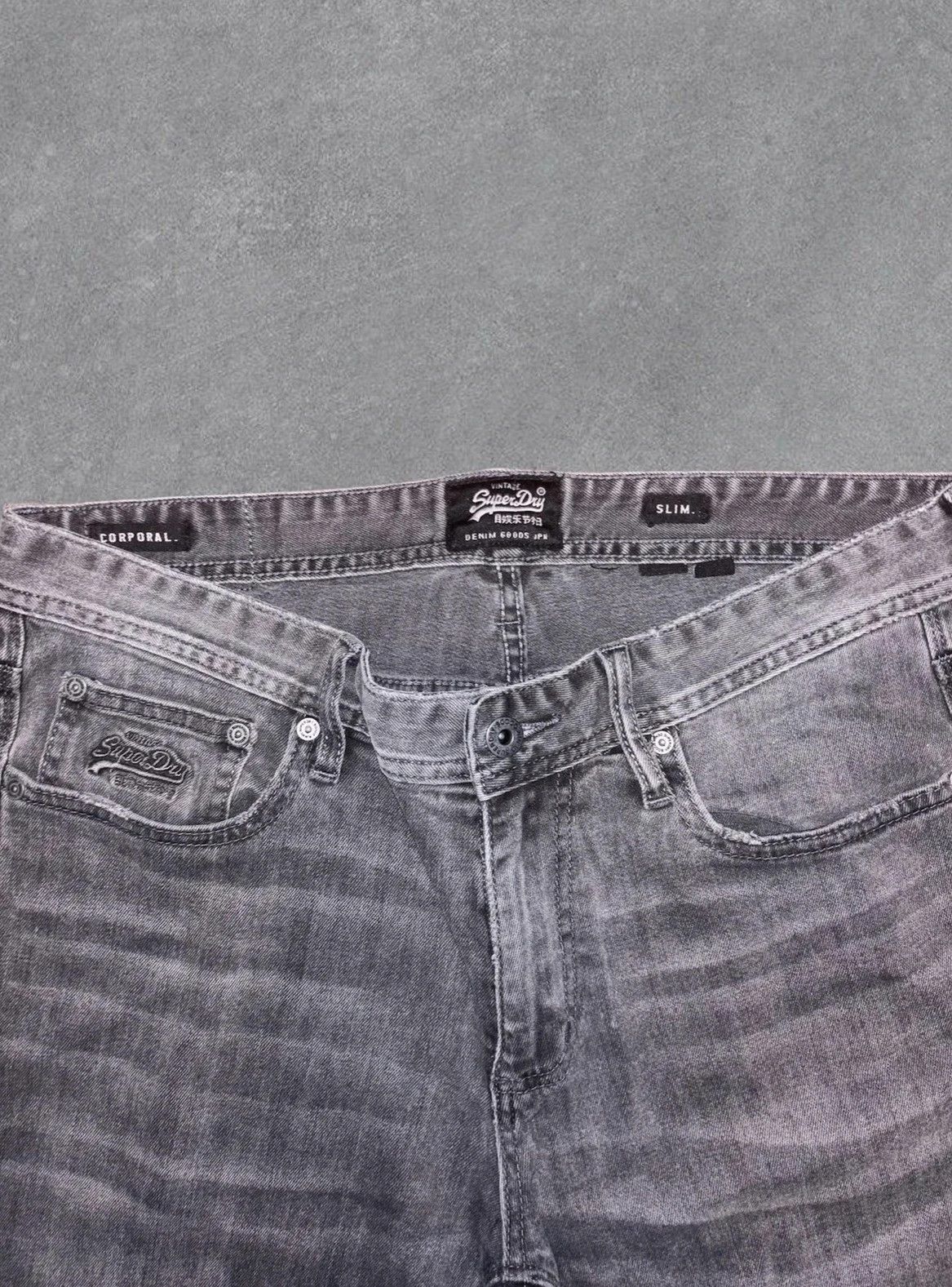 Superdry Superdry Denim Grey Slim Jeans Size US 32 / EU 48 - 3 Thumbnail