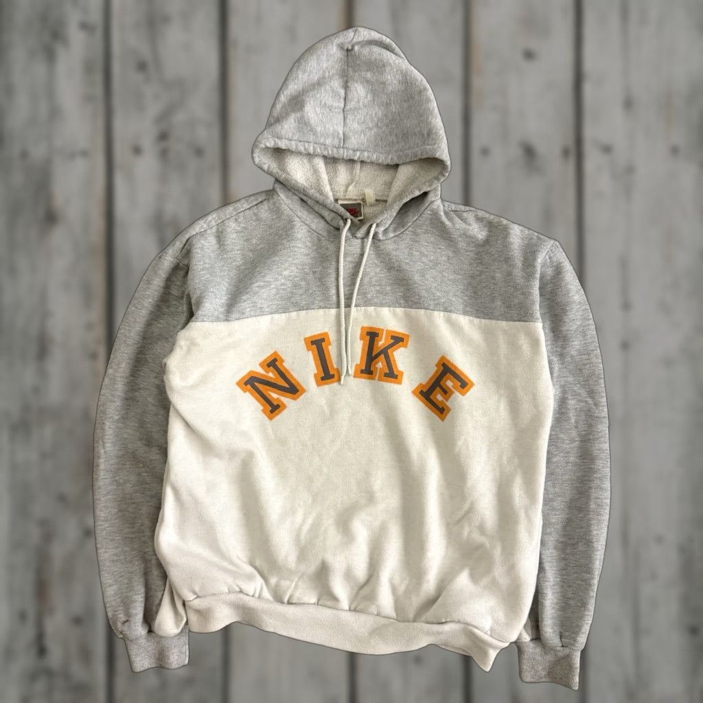 VINTAGE Nike Hoodie Men Large 90s Gray Pullover sweatshirt