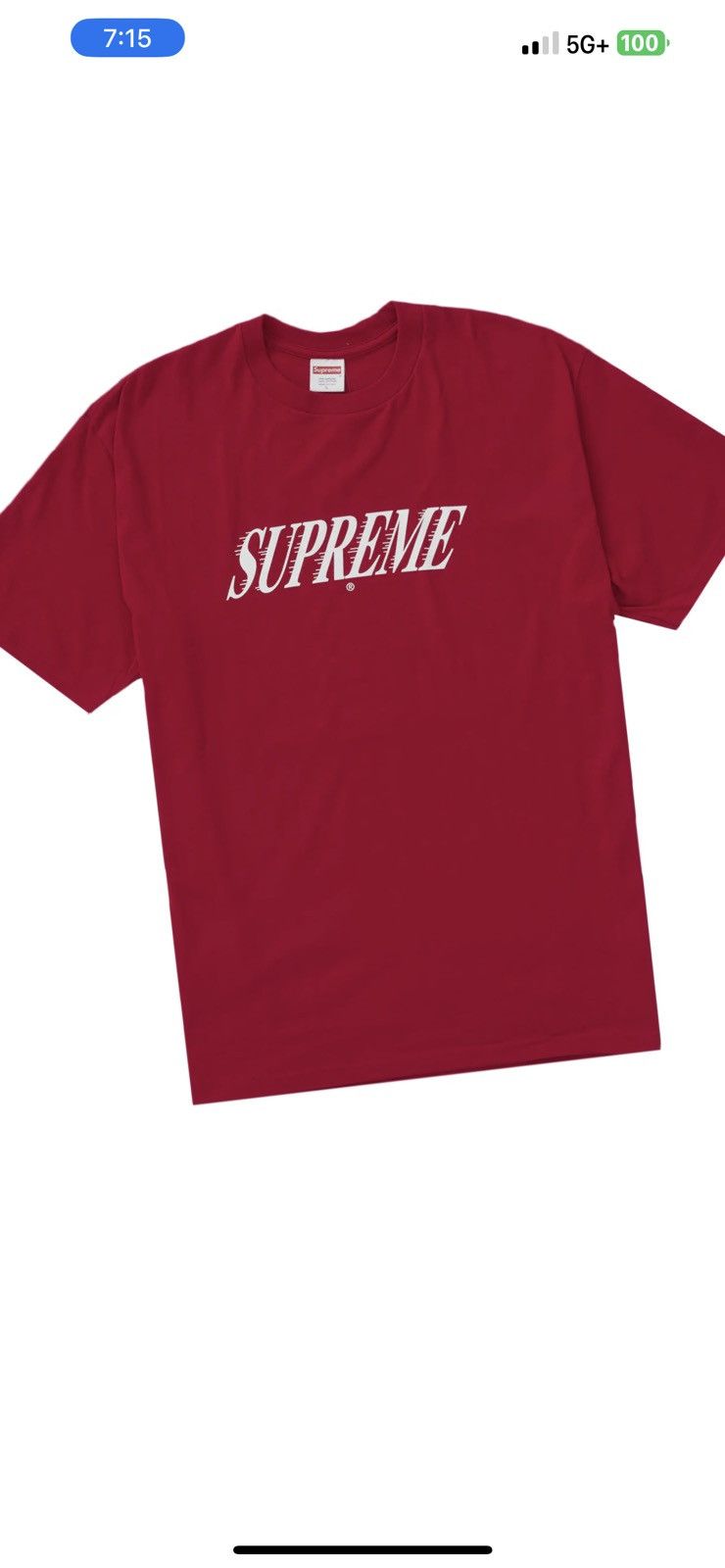 image of Jordan Supreme Slap Tee in Red, Men's (Size Large)