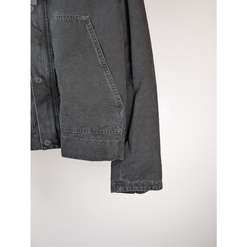 Saint Laurent Paris o1rshd1 Corduroy-Trimmed Cotton Canvas Work Jacket in Black Size US M / EU 48-50 / 2 - 5 Thumbnail