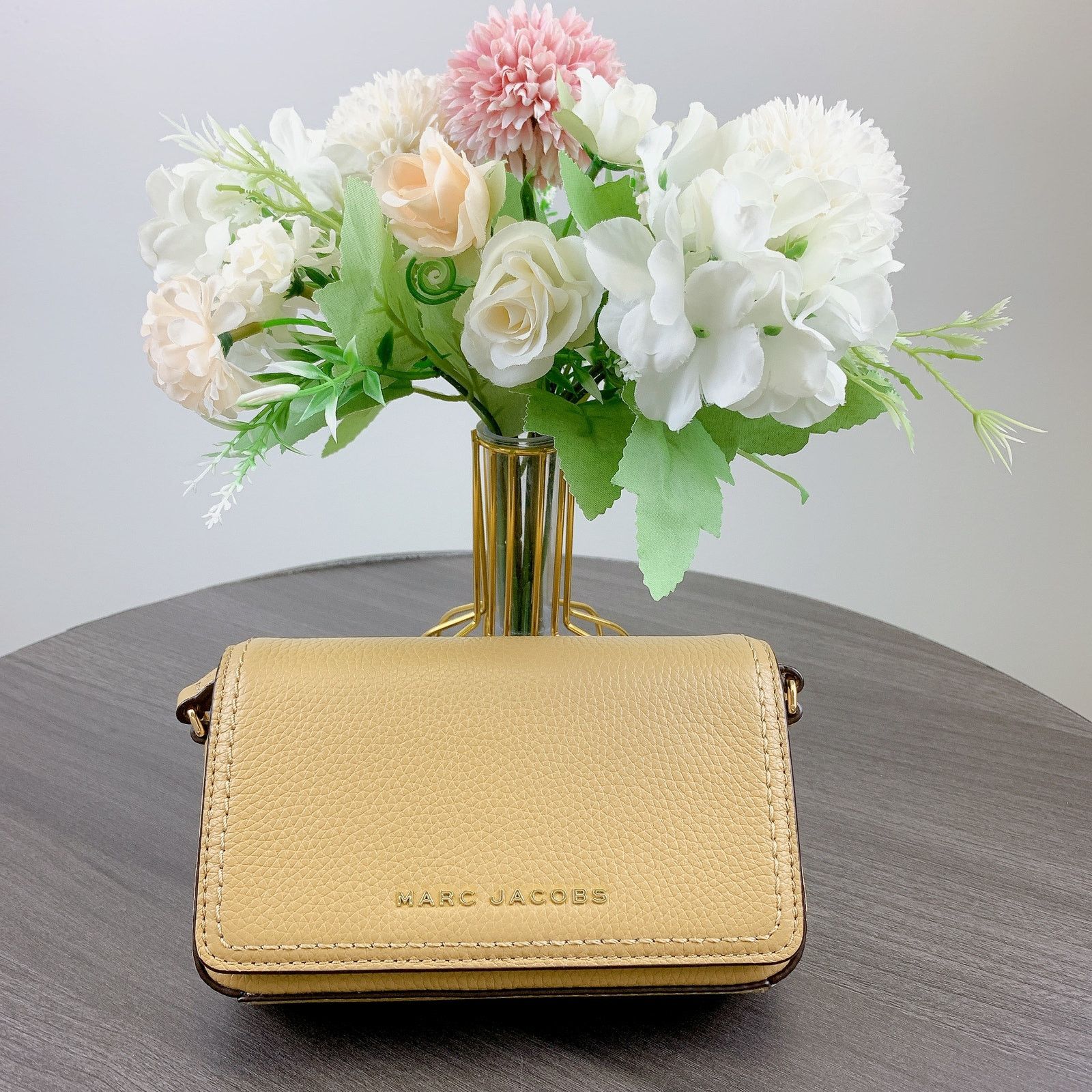 Marc Jacobs H107L01FA21 Mini Leather Crossbody Bag IN COFFEE - Main Image