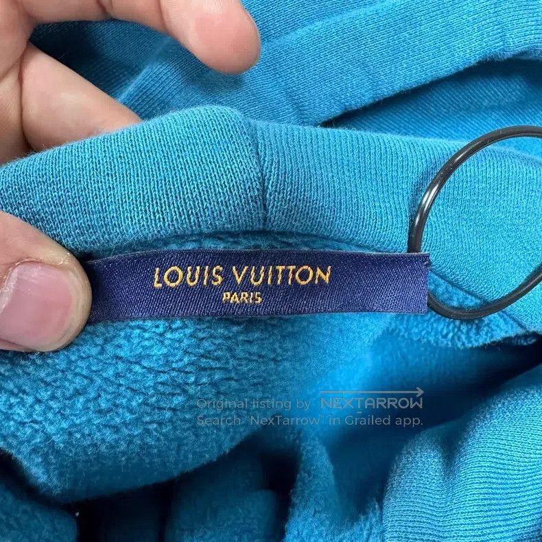 Louis Vuitton Louis Vuitton Lake Blue Pin Embroidered Hoodie Size US L / EU 52-54 / 3 - 3 Thumbnail