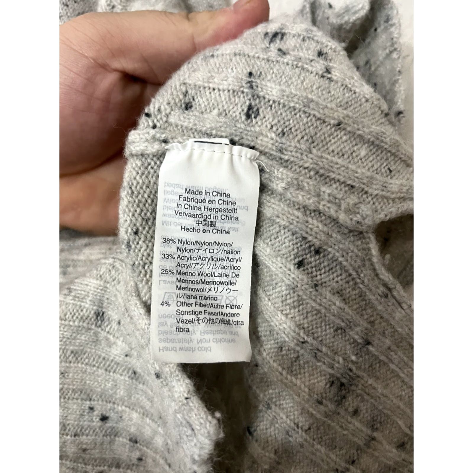 Madewell VINTAGE Madewell Donegal Inland Turtleneck Sweater Adult 2XS Gray Wool Blend Pullover Knit Womens Size XXS / US 00 / IT 34 - 6 Thumbnail