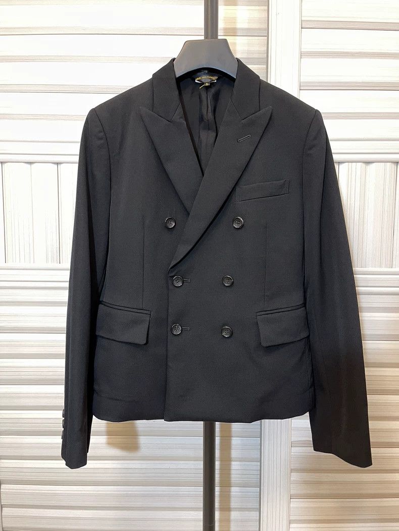 double-breasted black suit jacket size S