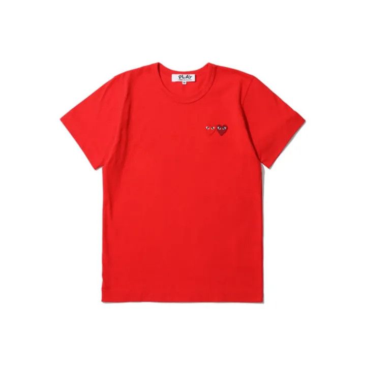 Comme des Garcons Comme des Garçons Play Red Heart Embroidered T-Shirt 0079 Size S / US 4 / IT 40 - 1 Thumbnail