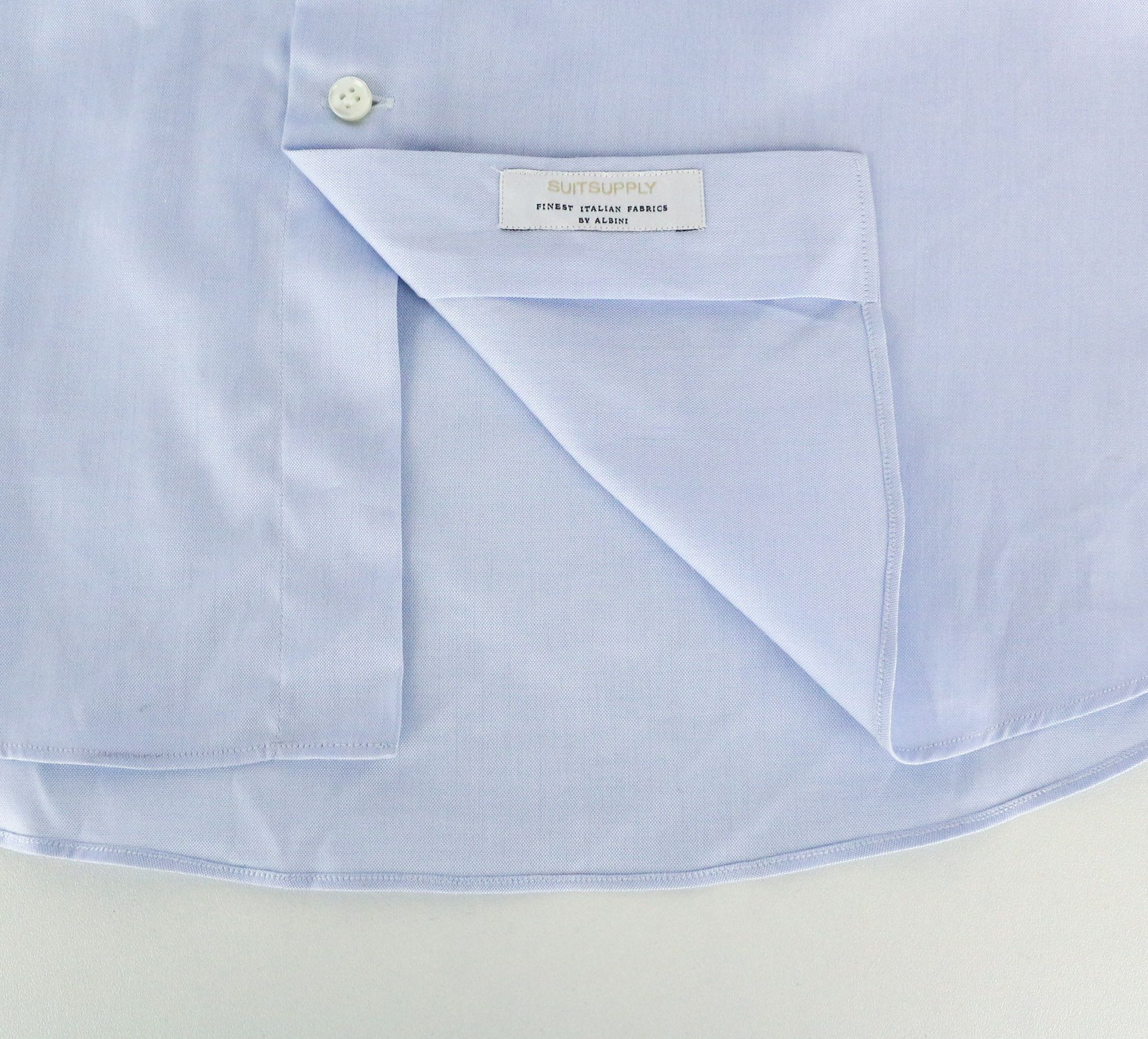 Suitsupply 47L/18 1/2L Extra Slim Blue Cotton Twill 72681 Size 46R - 6 Thumbnail