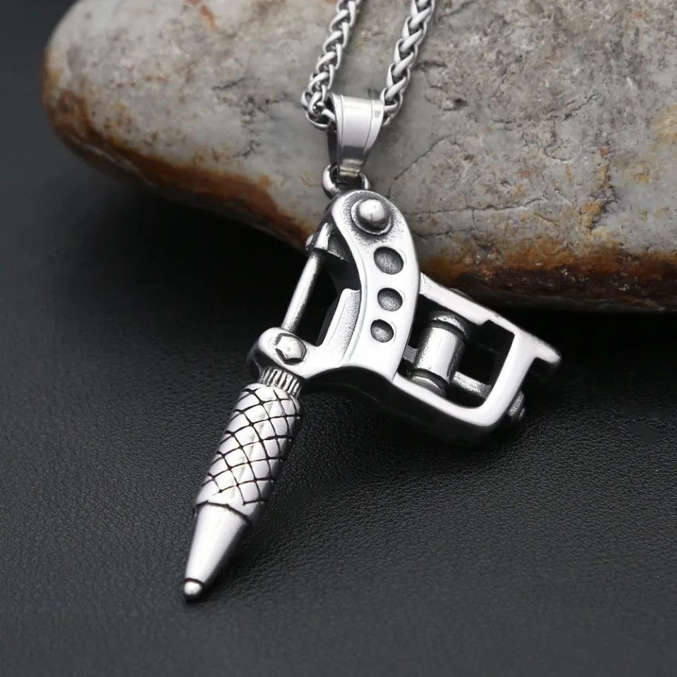 Jewelry Tattoo Machine Tool Pendant Necklace Size ONE SIZE - 4 Thumbnail