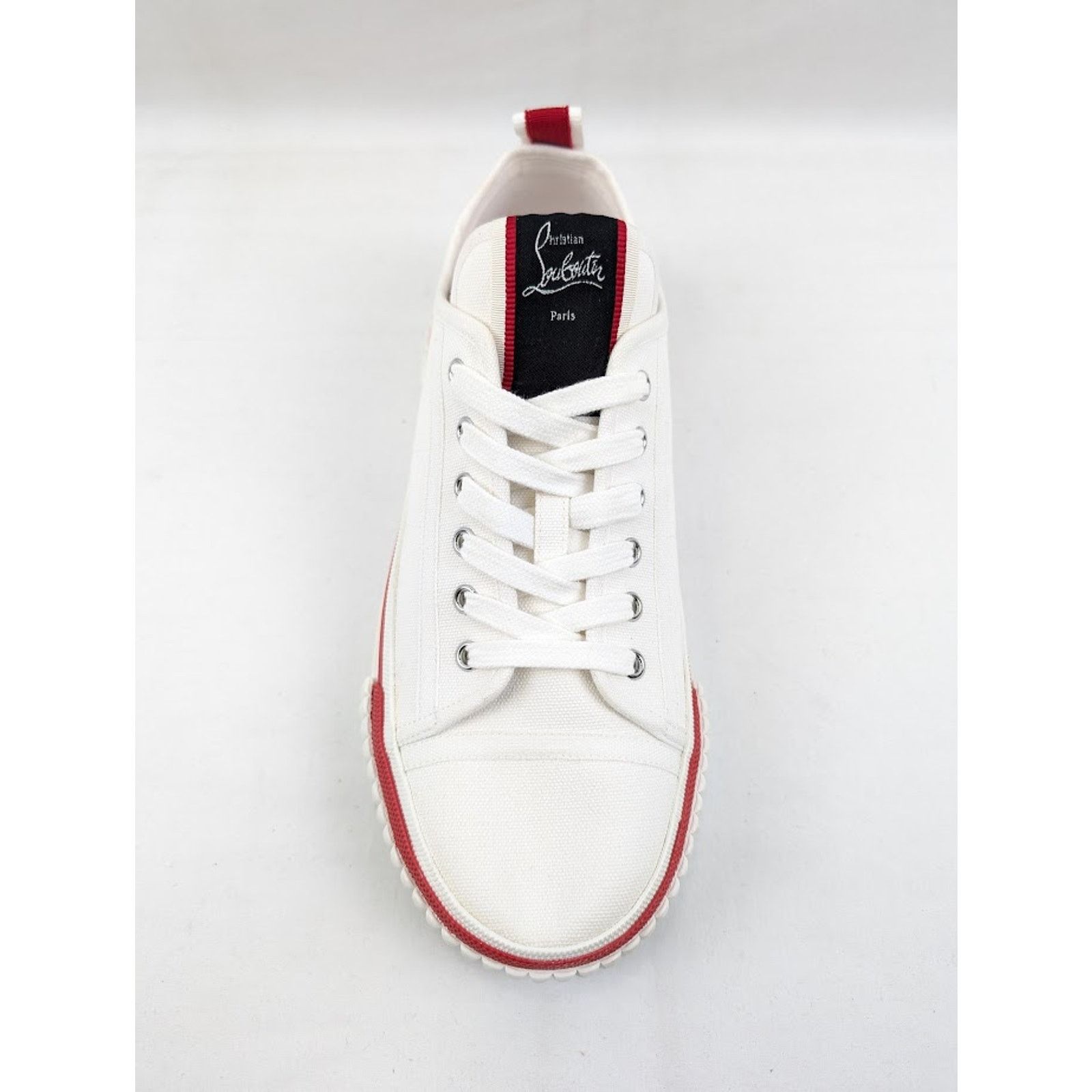 Christian Louboutin o1rshd1 Pedro Boat Flat Sneakers in White Size US 11 / EU 44 - 6 Thumbnail