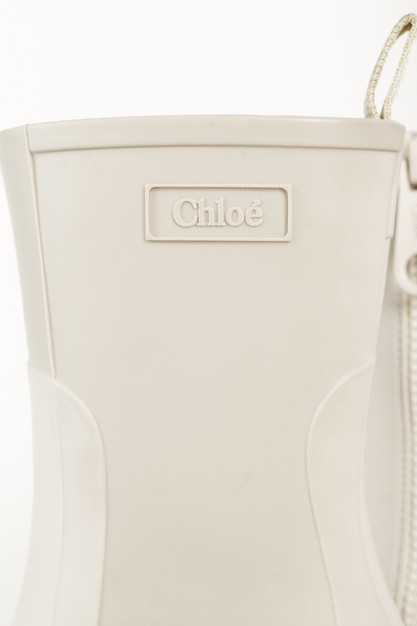 Chloe Chloe Betty Grey Rubber Chunky-Heel Rain Boots Size US 6.5 / IT 36.5 - 8 Thumbnail