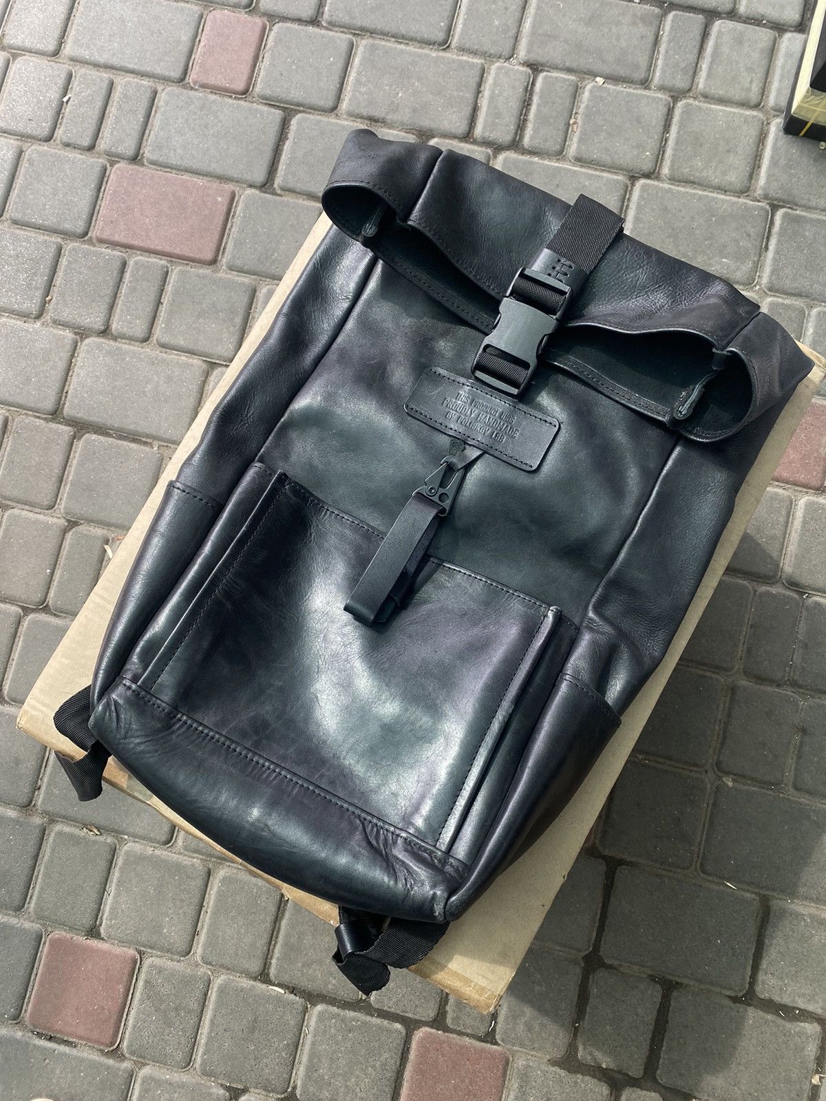 Leather Polikov Lab Black Leather Backpack Japanese Brand Size ONE SIZE - 2 Thumbnail